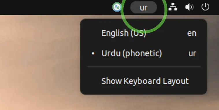 Linux - Language Menu in System Tray